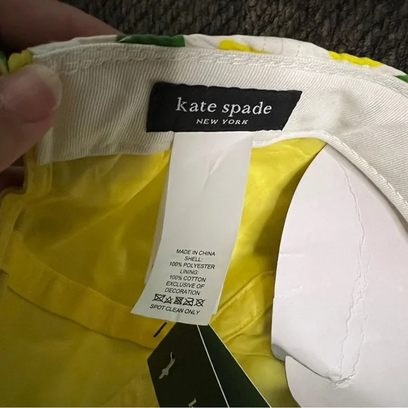 Kate Spade Lemon Toss Baseball Hat NEW - Picture 7 of 7